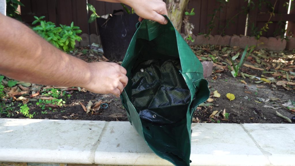 Strawberry grow bag  with drainage holes